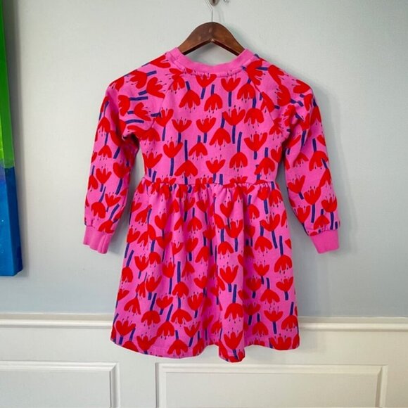 Hanna Andersson French Terry Sunset Tulip Print Knit Spring Dress 130cm 8 - Picture 4 of 7